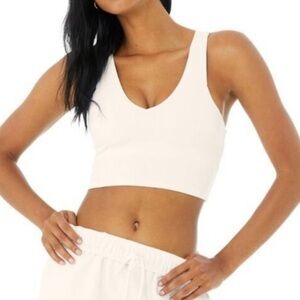 Alo Airbrush Real Bra Tank - Ivory - Size Small. Like new!